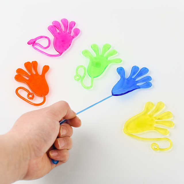 5-10Pcs Kids Funny Sticky Hands Toy Palm Elastic Sticky Squishy Slap Palm  Toy Kids Novelty Gift Party Favors Supplies Toy - AliExpress